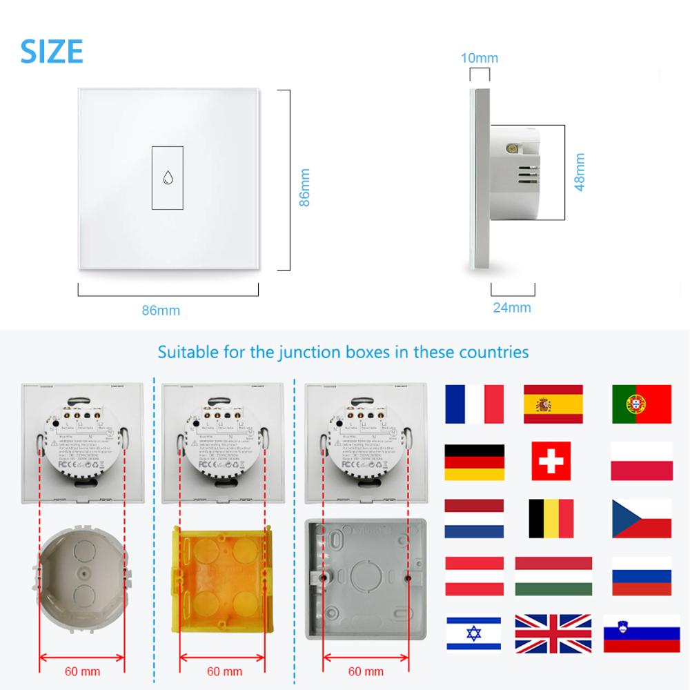 Eu Wifi Boiler Water Heater Switch Tuya Smart Life App Remote Control Timer  Voice Control Google Home