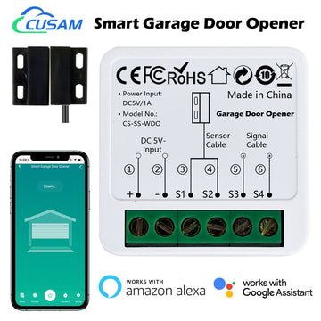 Tuya Smart Garage Door Opener WiFi Switch Remote Control Module Smart Life App Works with Alexa Google Home