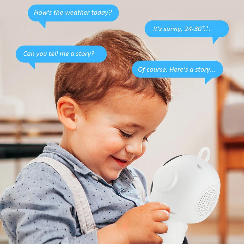Talking robot toy for children supporting 61+ languages for language learning