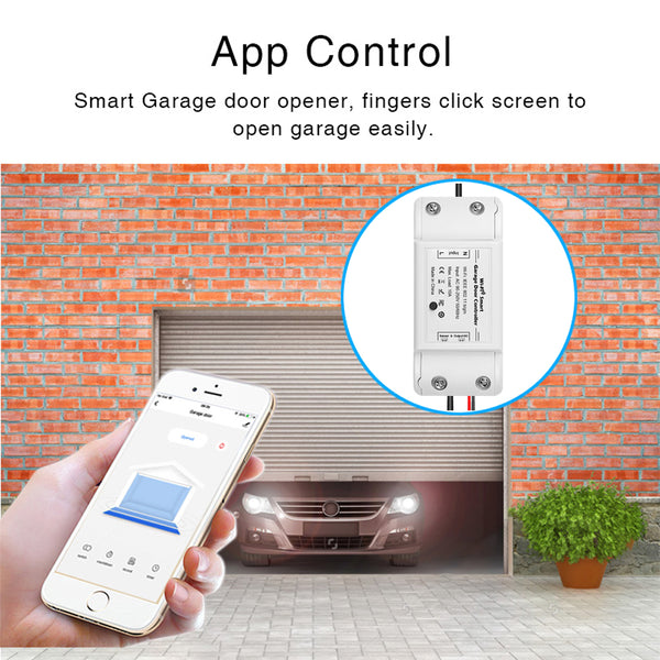 Tuya WiFi Garage Door Opener Smart Gate Door Controllor Smart Life App Control Works with Alexa Echo Google Home Siri