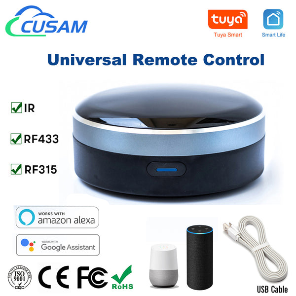 IR+RF Universal Remote Control Tuya Smart Controller for TV AC Curtain Roller Shutter Works with Alexa Google Home Alice Siri