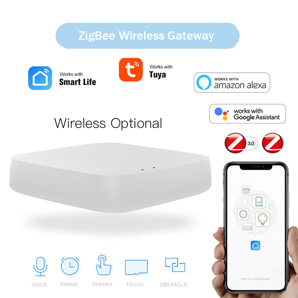 Tuya ZigBee WiFi Smart Gateway Hub Smart Home Bridge Tuya / Smart Life APP  Wireless Remote Controller Via Alexa Google Home App Control 