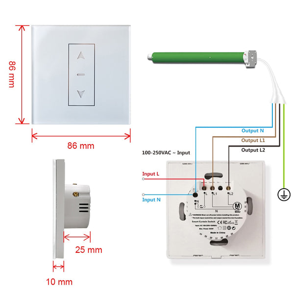 Wifi Smart Curtain Switch Remote Control Motorized Curtain and Roller Blind