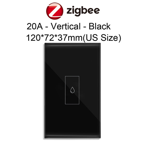 ZigBee Smart Boiler Water Heater Switch 20A Relay High Power Circuit Breaker Tuya APP Control Works with Alexa Siri Google Home