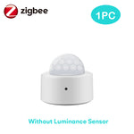 Zigbee 2 in 1 Mini PIR Motion Human Body Sensor Detector Security Alarm Brightness Luminance Detection Lux Meter Tuya Smart Life