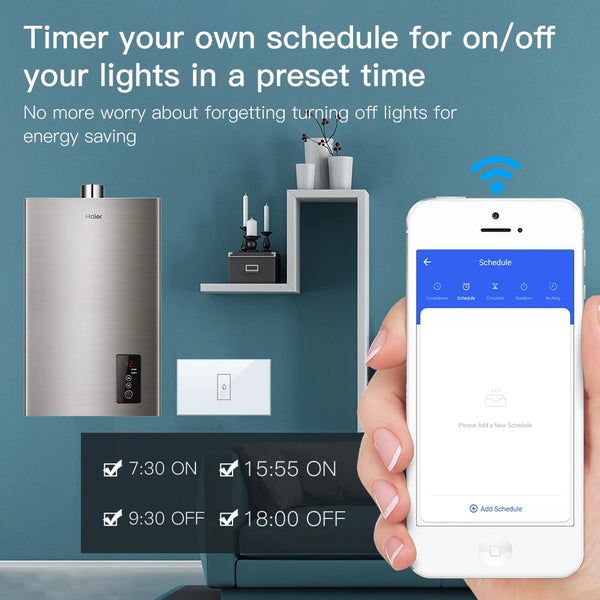 ZigBee Smart Boiler Water Heater Switch 20A Relay High Power Circuit Breaker Tuya APP Control Works with Alexa Siri Google Home