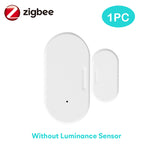 Zigbee Smart Door Window Contact Sensor Brightness Alarm Detector Tuya Smart Life Remote Control Work With Alexa Google Home