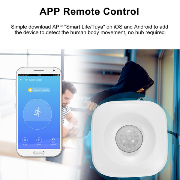 Bluetooth Mesh SIG PIR Motion Sensor Wireless Passive Infrared Detector Burglar Alarm Tuya APP Control Smart Home Security