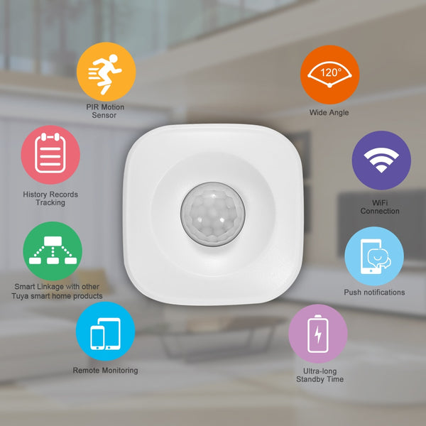 Smart Home Security WIFI PIR Motion Sensor Wireless Passive Infrared Alarm Detector Burglar Alarm Tuya Smart Life APP Control