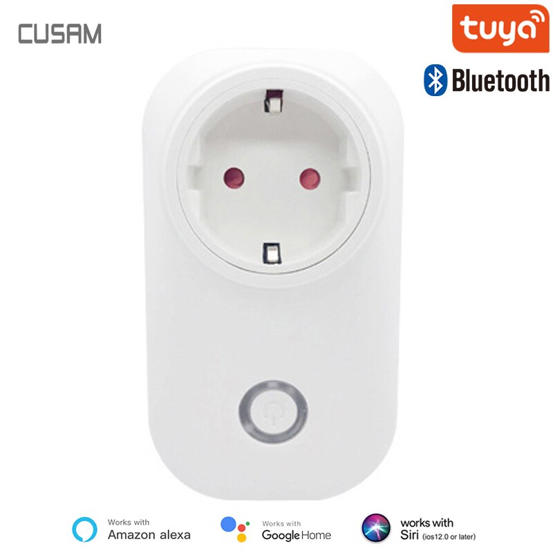 2-in-1 Tuya Smart Socket Bluetooth Gateway Light Timing Switch Energ  Monitor EU/US Electrical Outlet Voice Alexa Google Home