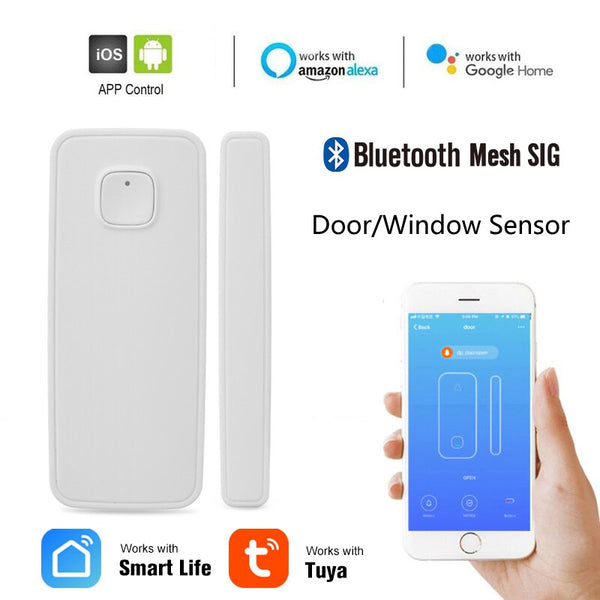 Bluetooth Mesh SIG Door Window Contact Sensor Detector Smart Home Security Wireless Burglar Alarm App Push Notification