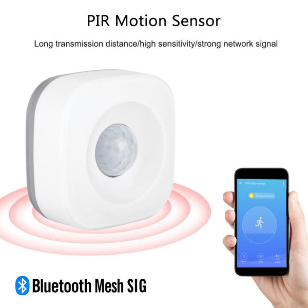 Bluetooth Mesh SIG PIR Motion Sensor Wireless Passive Infrared Detector Burglar Alarm Tuya APP Control Smart Home Security