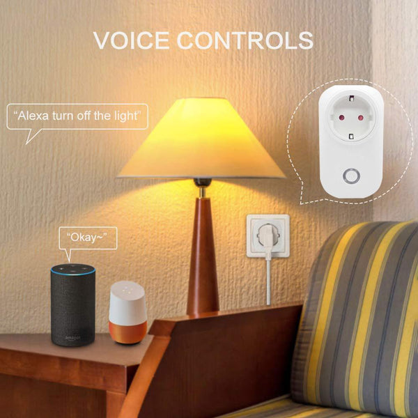 WiFi Smart Plug 16A Socket Remote Voice Control Power Monitor Timing Wireless Outlet works with Alexa Google Home Siri Tuya