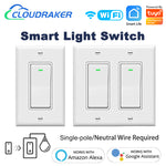 Wifi US Smart In-Wall Light Switch Push Button 1 Way Switch