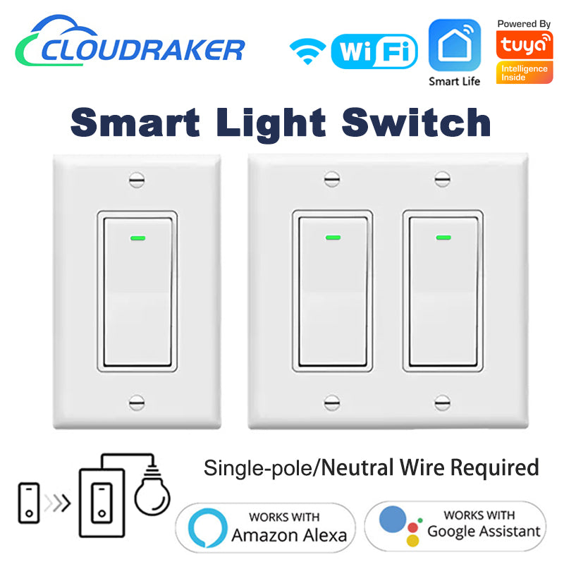 BroadLink Smart Touch Wall Switch EU Version, 2 Gang Single Wire Switch, No Neut - Foto 5